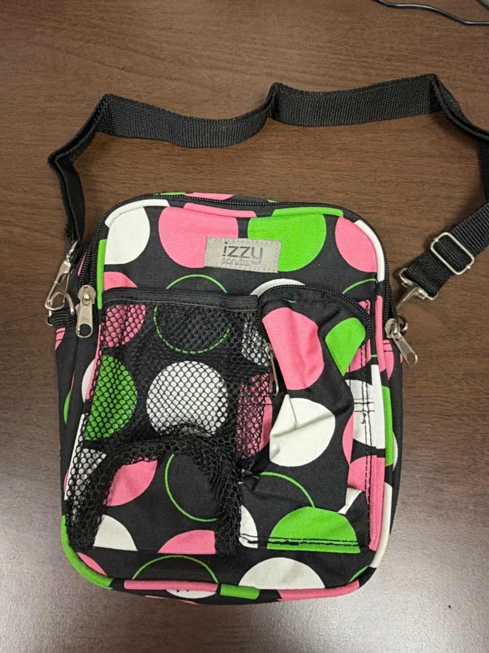 IZZY SCRUBS crossbody tote.